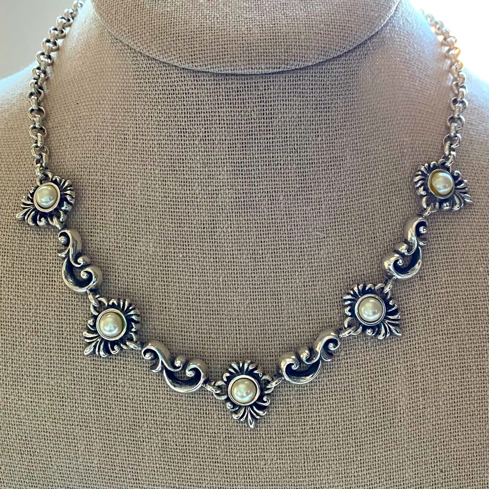 BRIGHTON Silver and Pearl Necklace